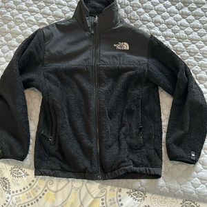 Girls L Black Northface Zip up Jacket